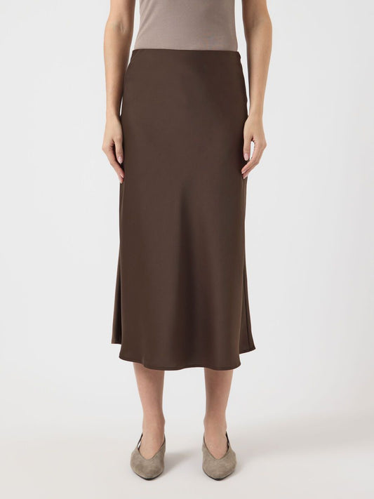 a brown skirt on a white background