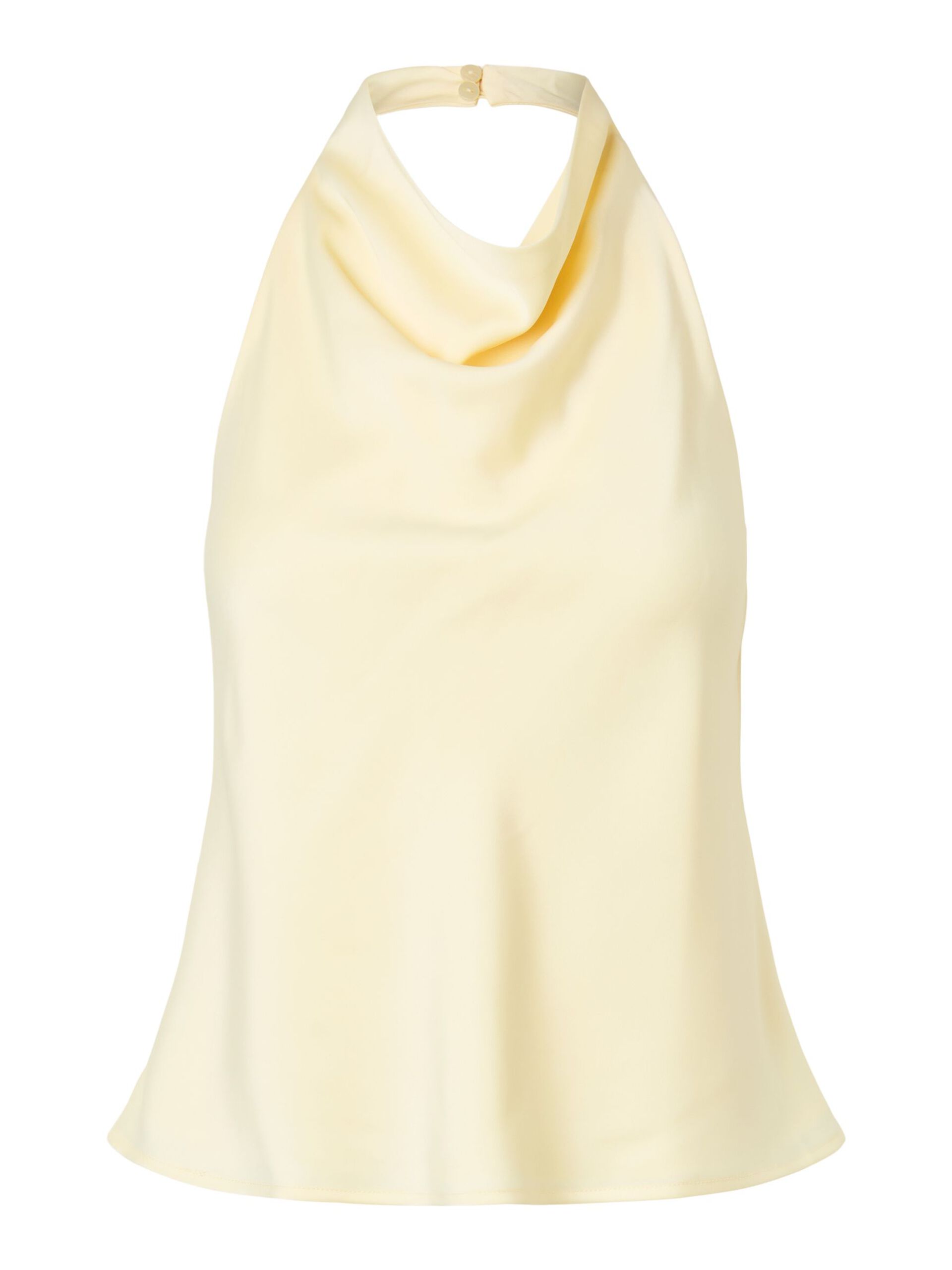 Yellow halter neck top on white background