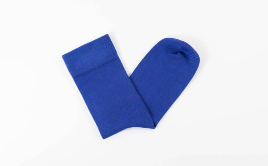 Ultra Marine Blue Calf Length Bamboo Socks