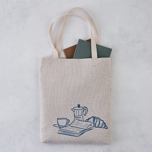 Sac fourre-tout livresque de livres et de café