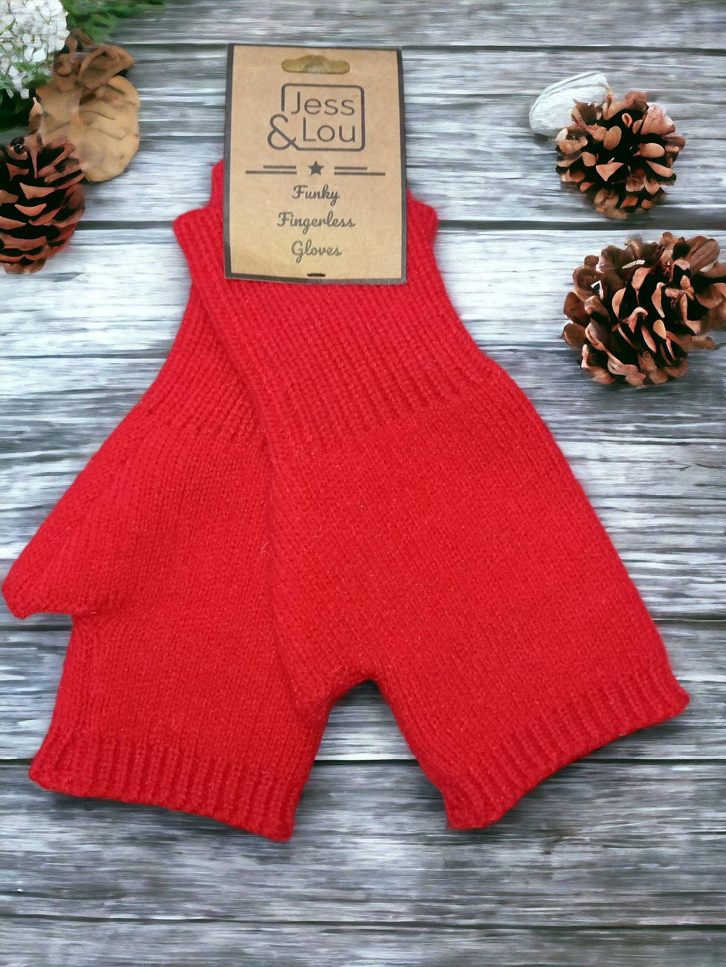 Warm & Classic: Plain Knit Fingerless Gloves