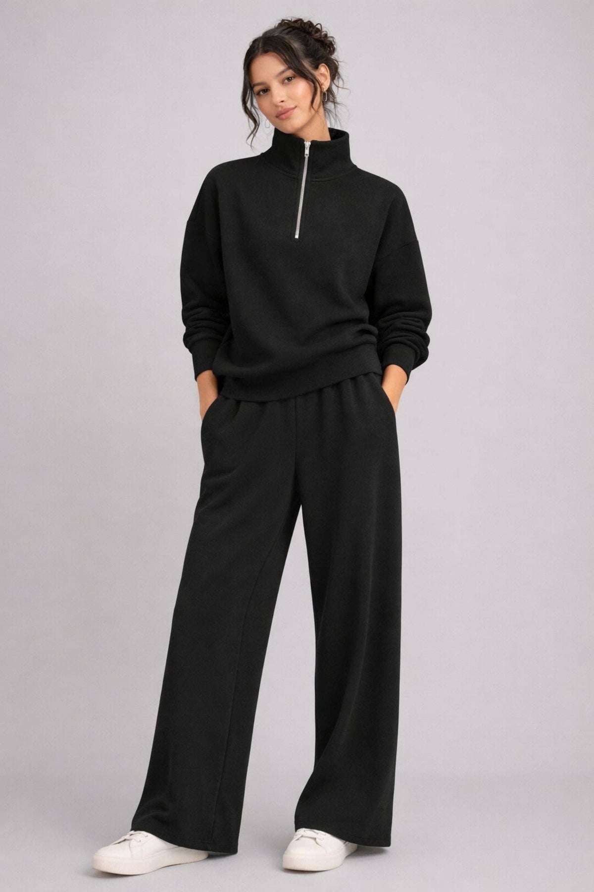 Supersoft Half Zip Sweatshirt Black