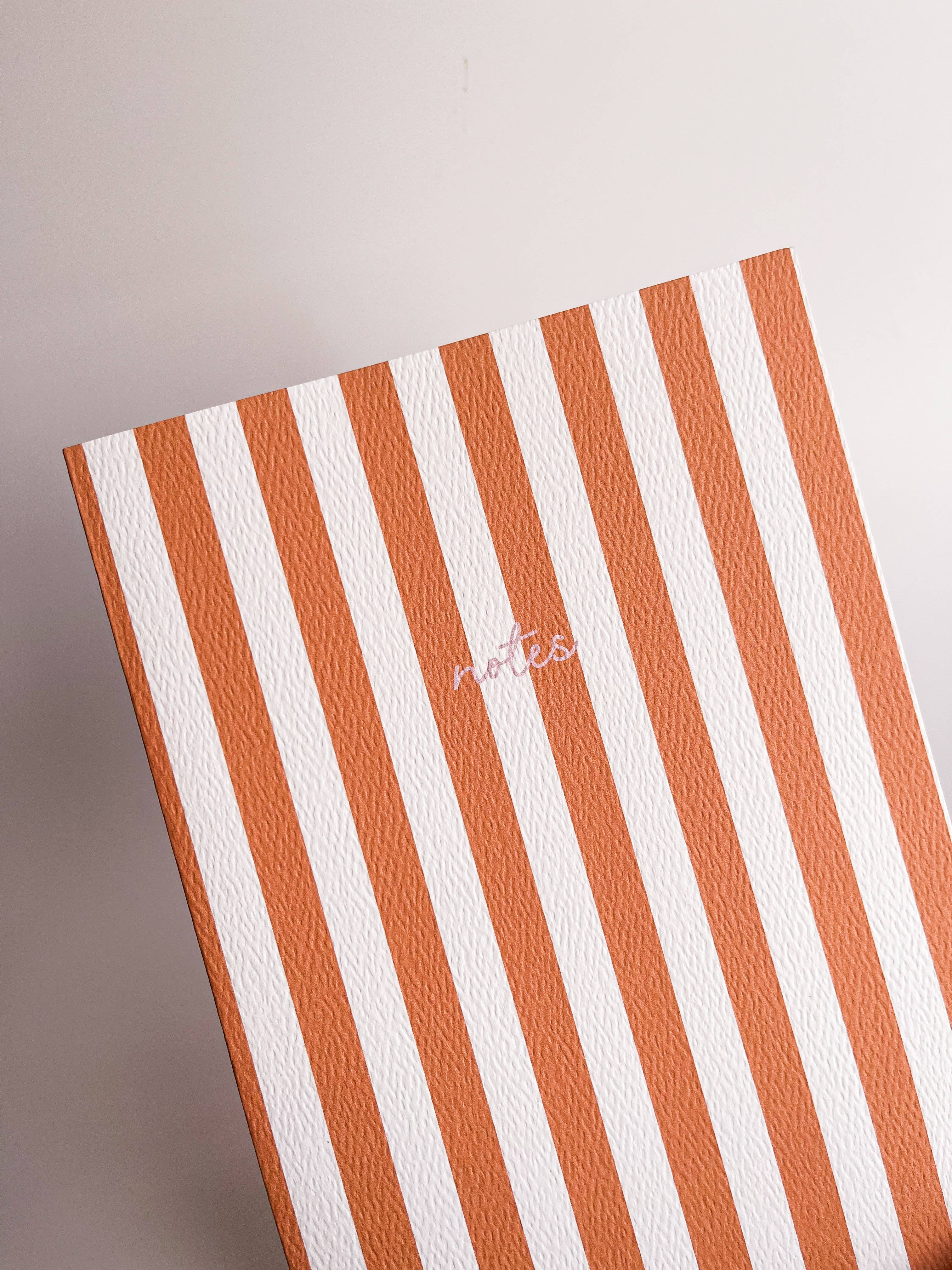 Striped Notebook with Contrast Color