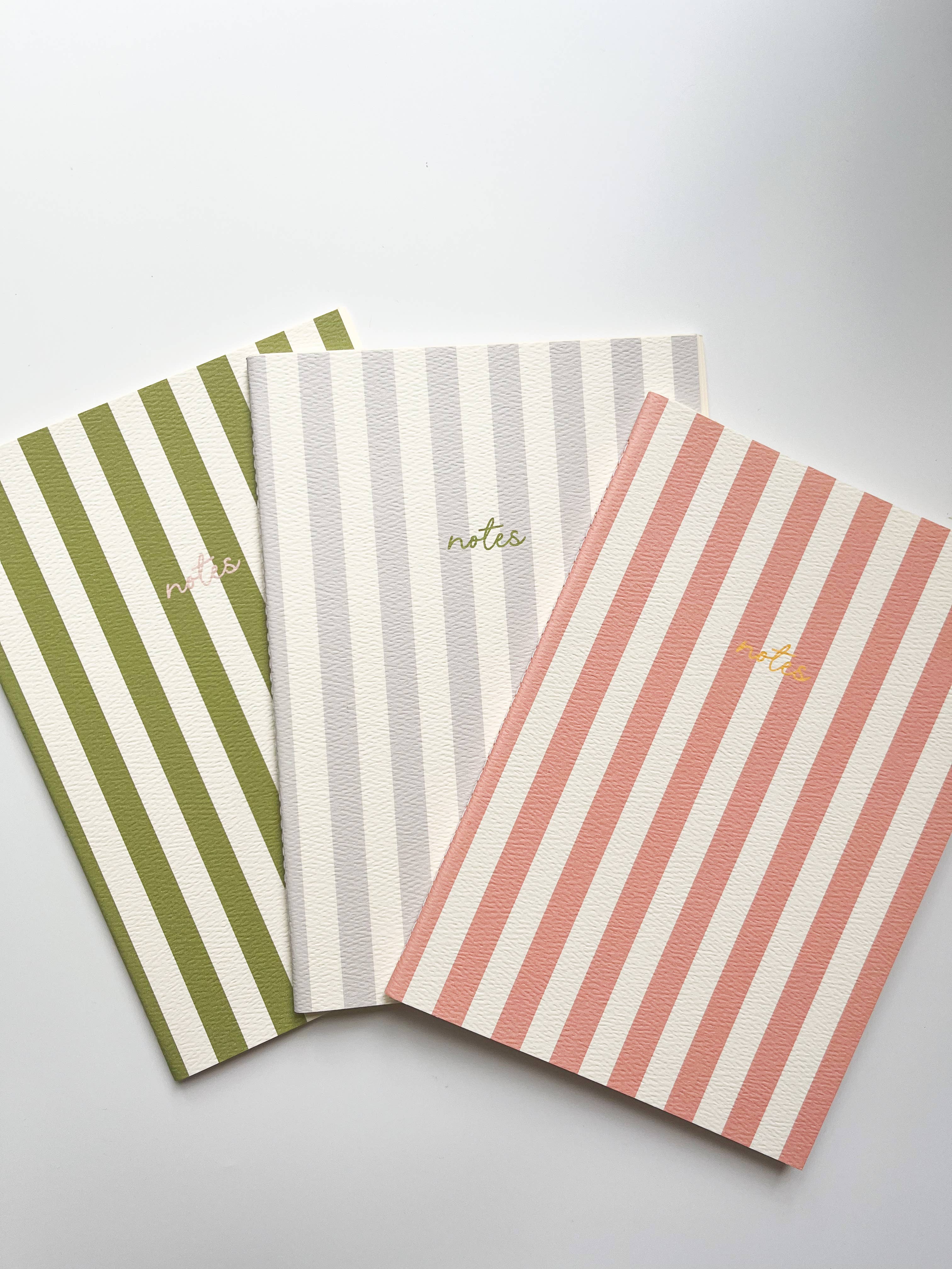 Striped Notebook with Contrast Color