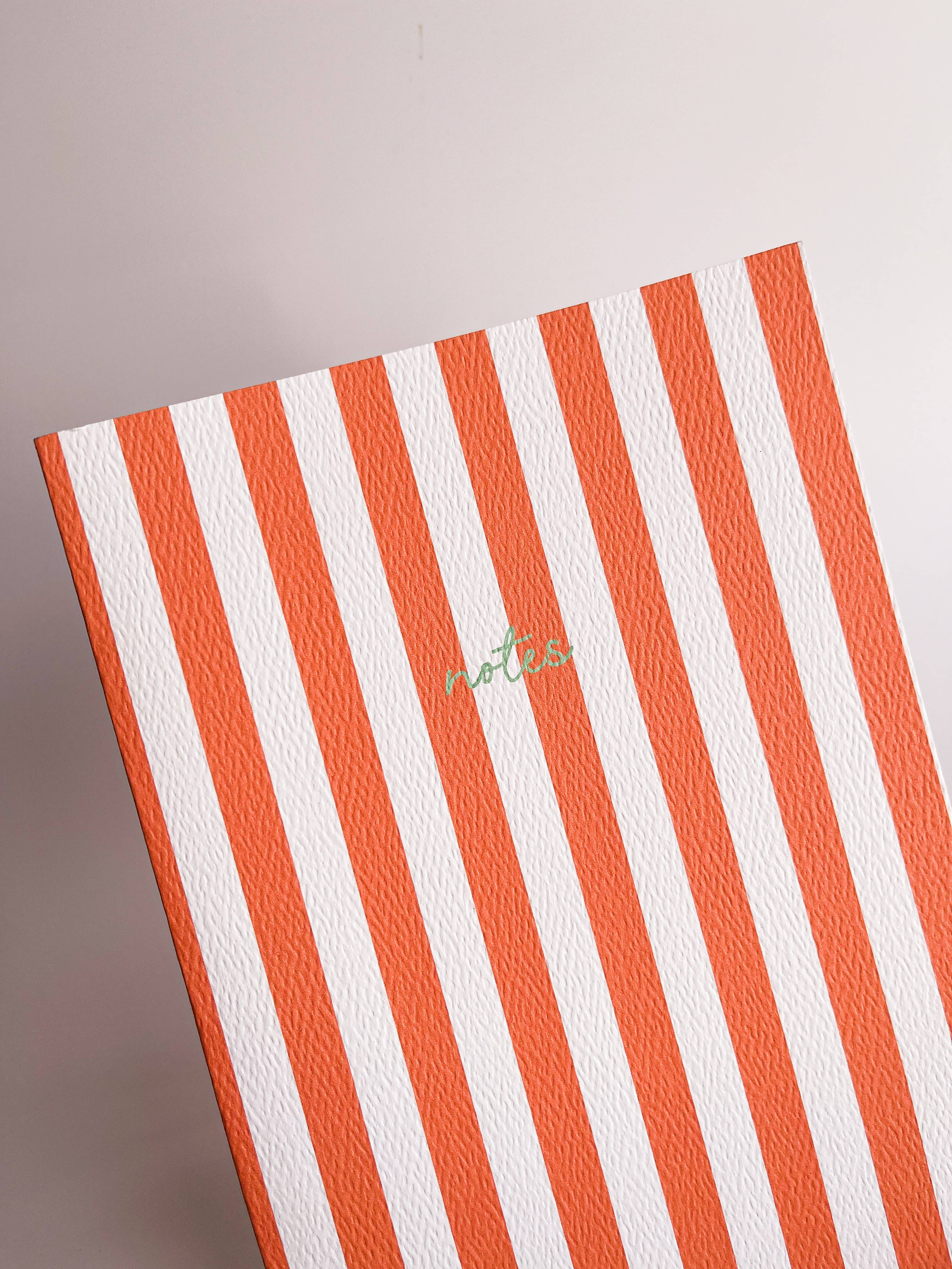 Striped Notebook with Contrast Color