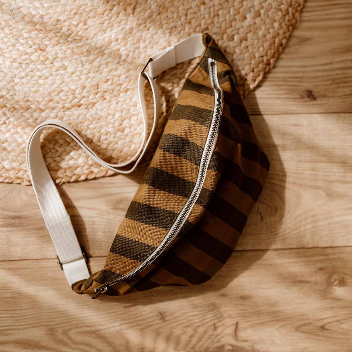 Stripe bum bag - Cumin