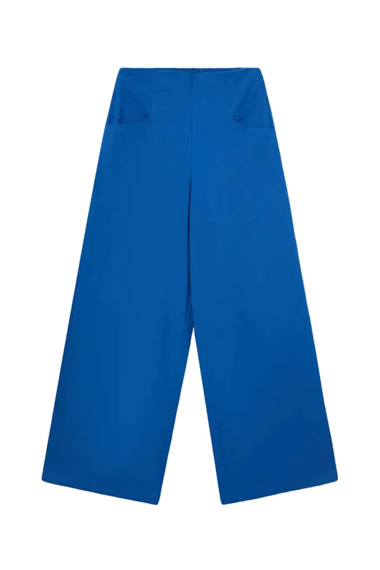 Blue pants on a light gray background