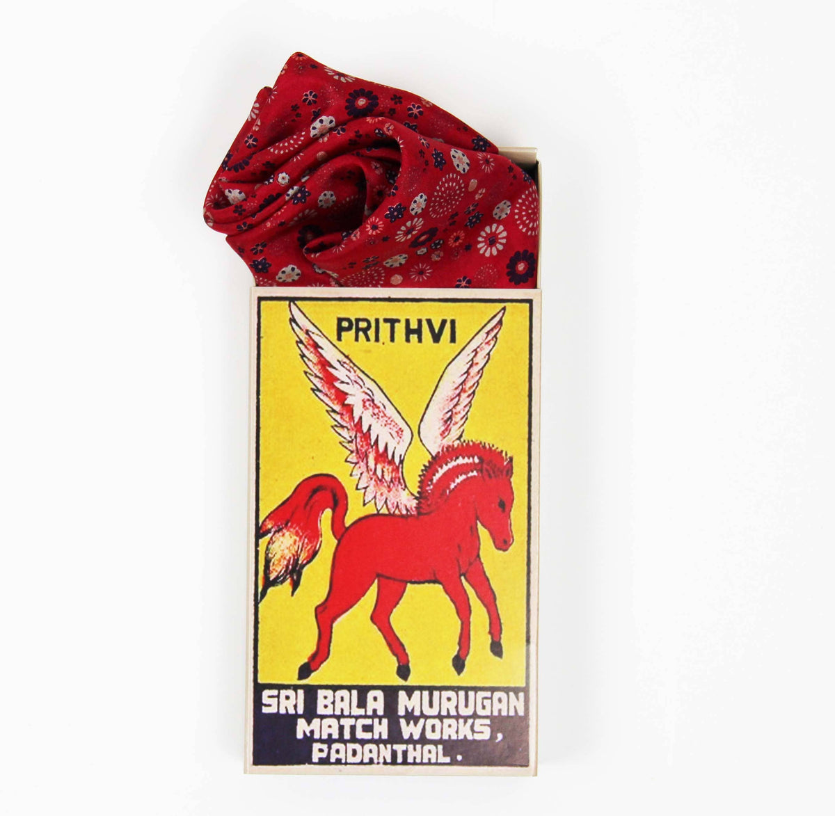 Hanami Red Silk Scarf