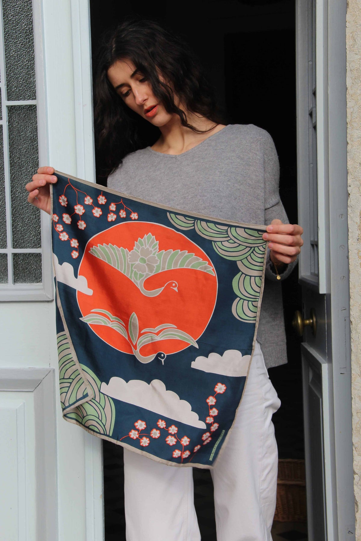 Agami Marine Silk Scarf