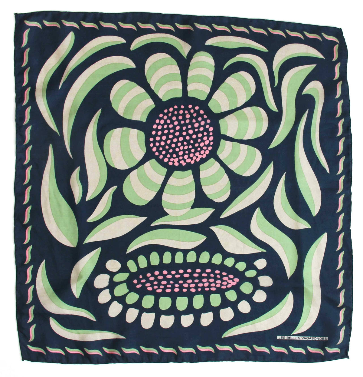 Forget-me-not Marine Silk Scarf