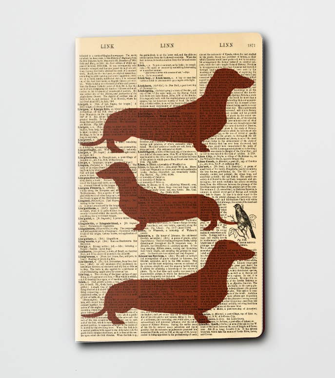 Dachshund Sausage dog Dictionary Art - Notebook - Journal