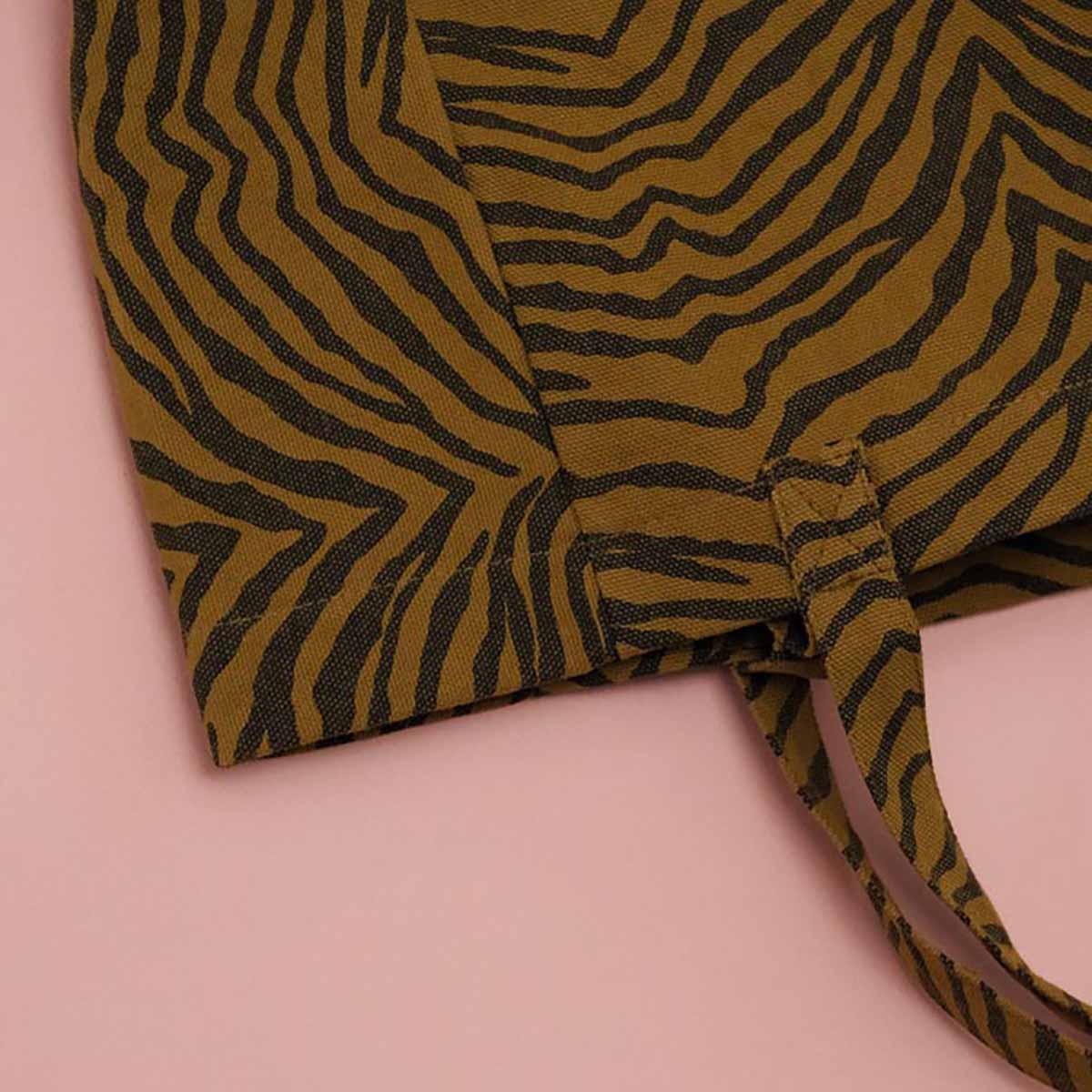 Elisabeth Tote Bag Zebra Olive