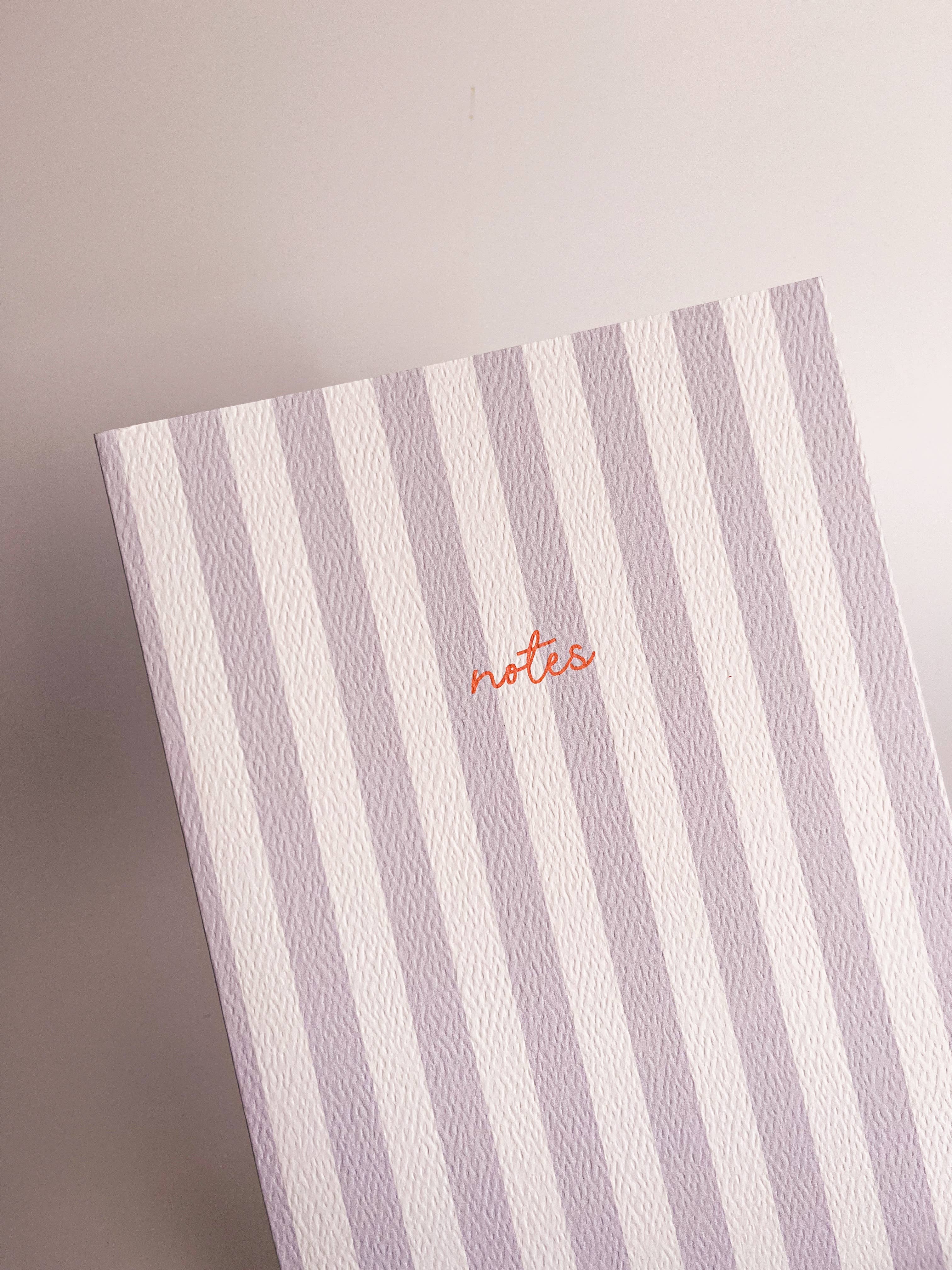 Striped Notebook with Contrast Color