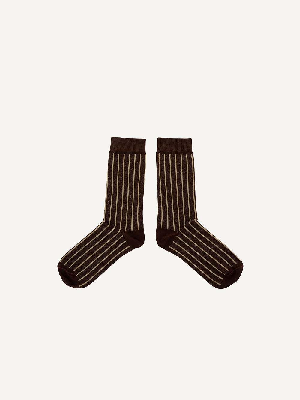 Socks - Glitter Lines - Mahogany