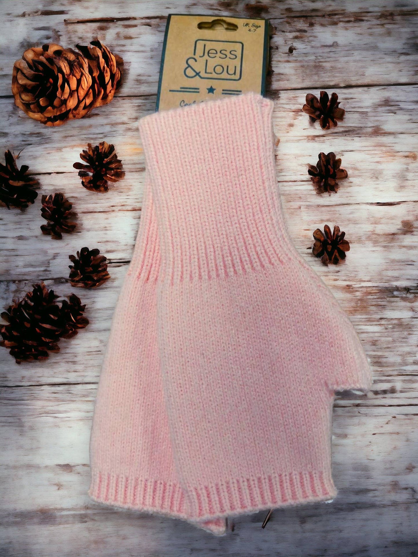 Warm & Classic: Plain Knit Fingerless Gloves