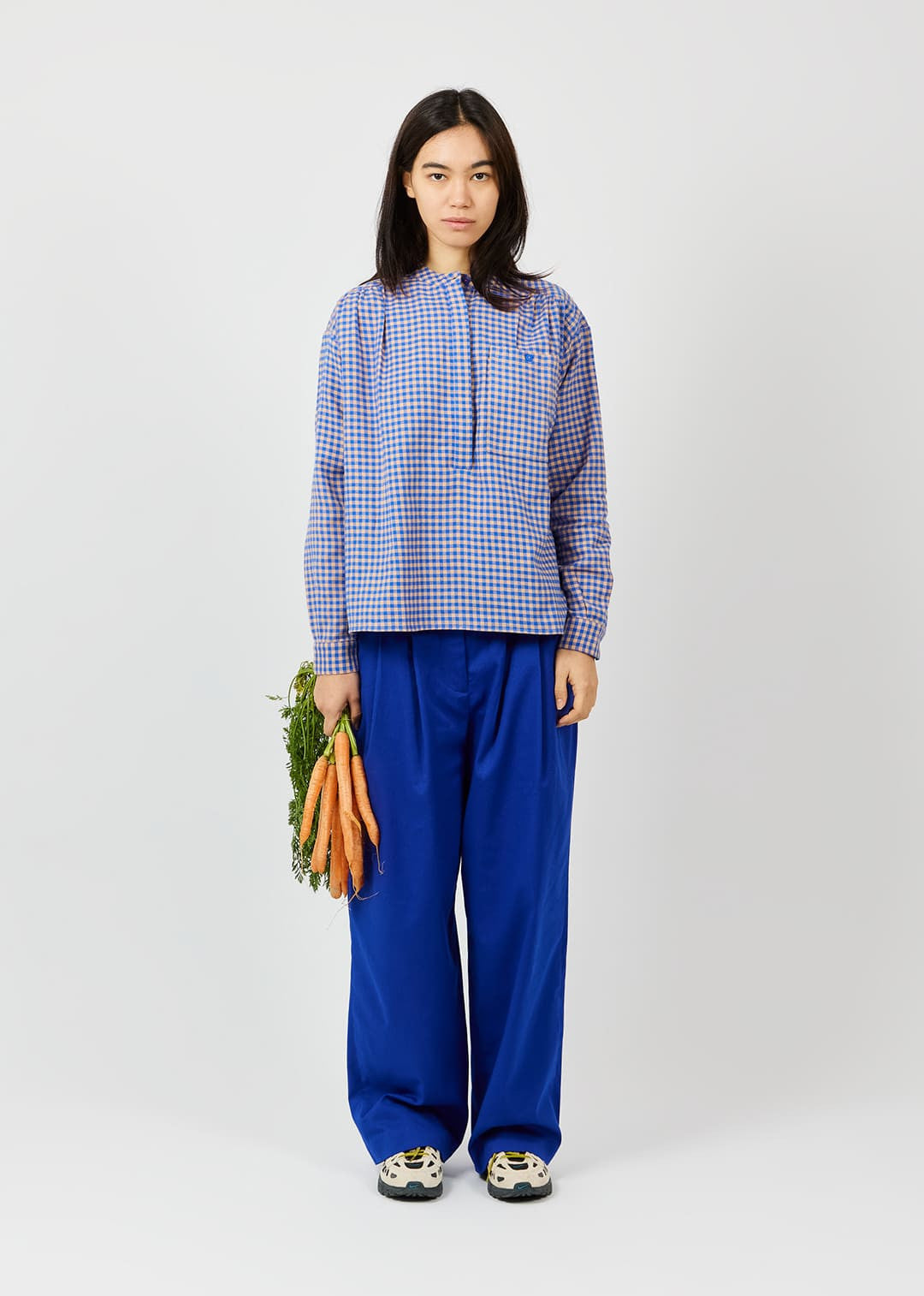 Gingham Check Blouse