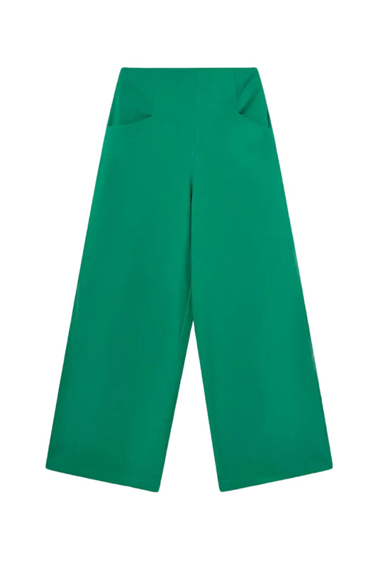 Green pants on a light gray background