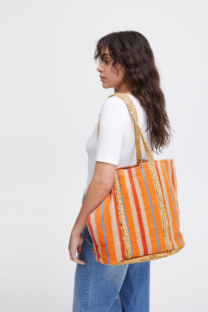 IARububi Striped Jute Bag