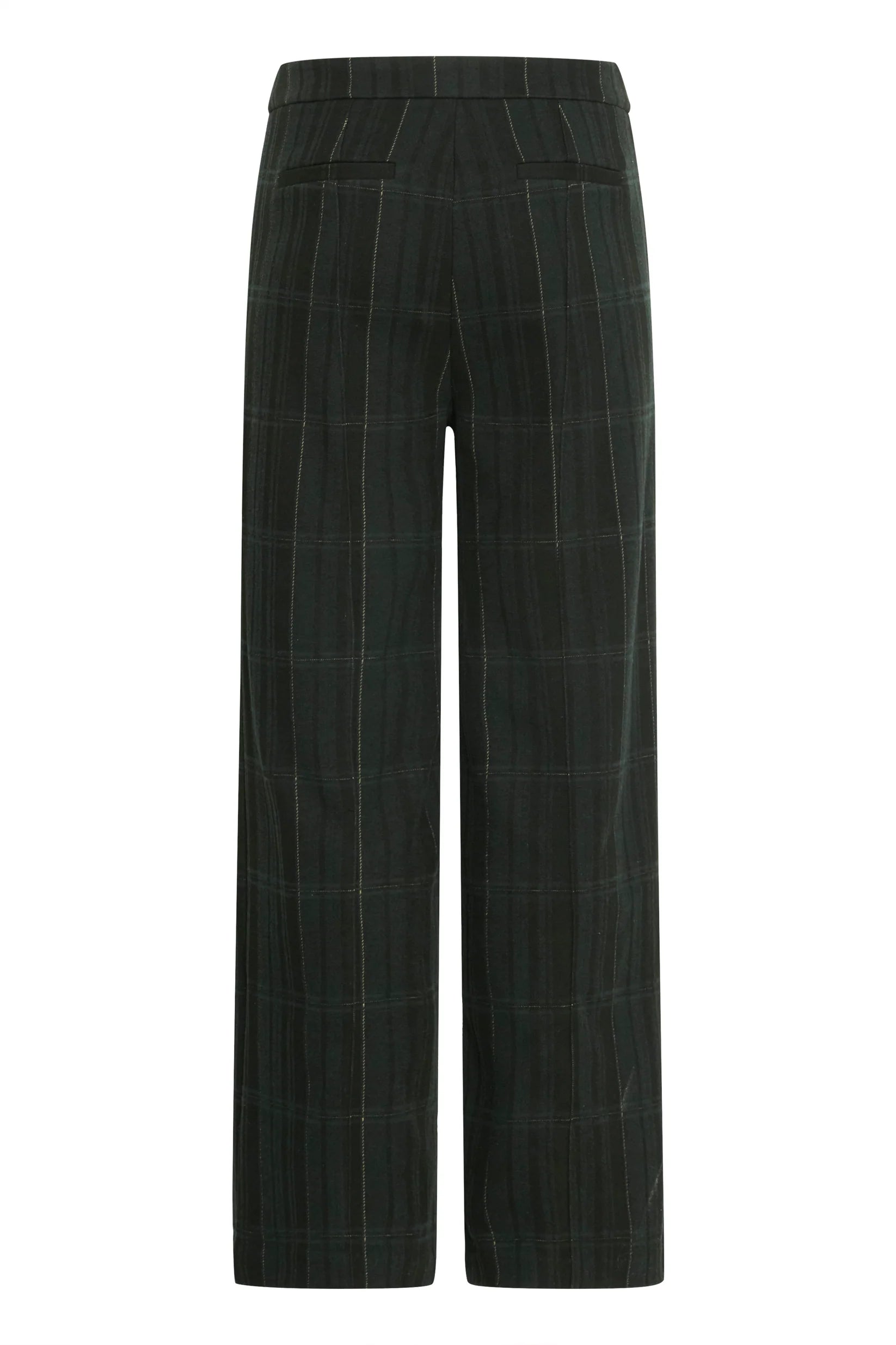 Black checkered pants on a white background