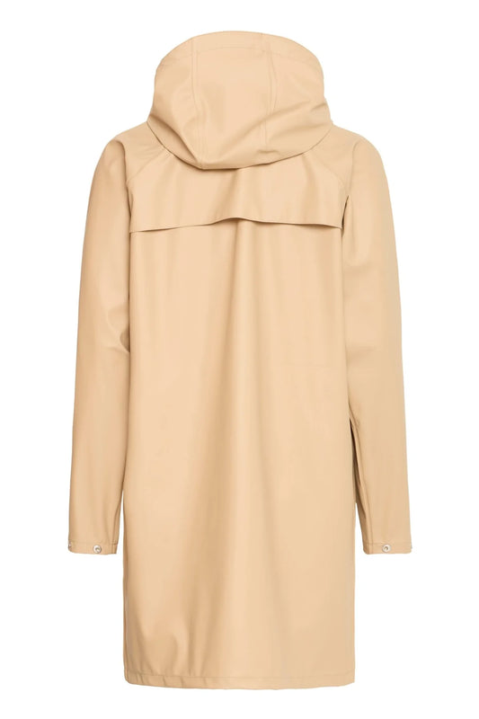 IhTazi Hooded Raincoat - Travertine