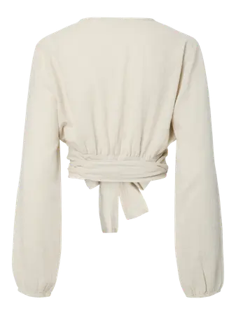 PCAgnes Cropped Tie Top - Natural