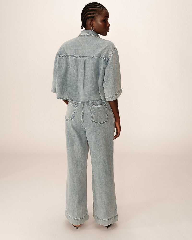 Pompon Trousers - Sky Blue