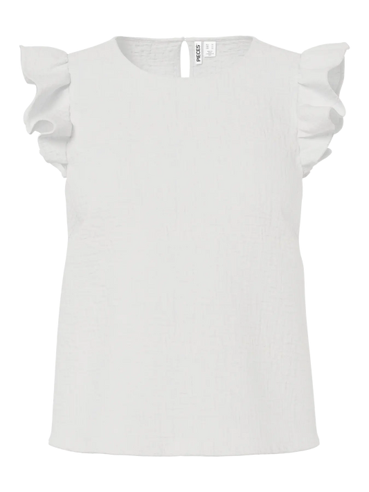 PCSastina SL O Neck Top   - Cloud Dancer