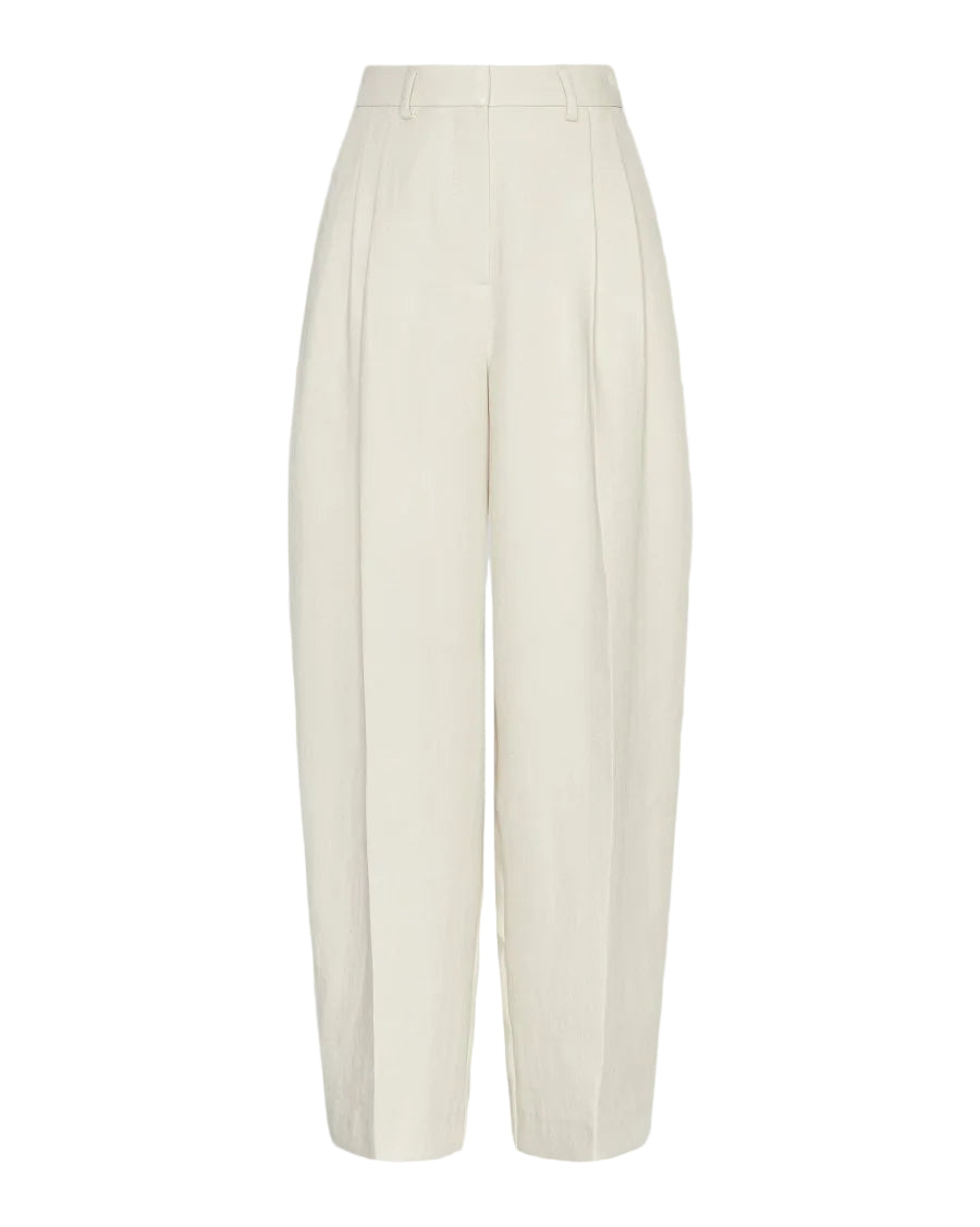 White pants on a light gray background