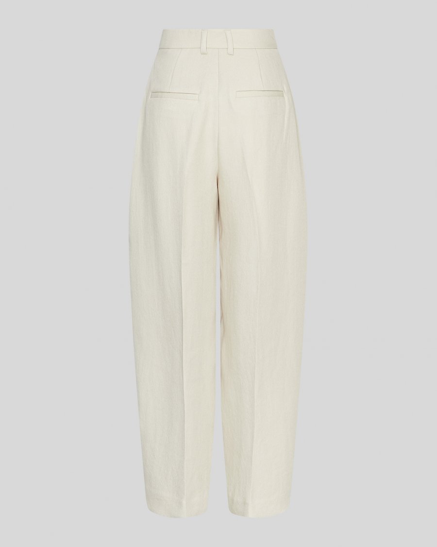 White pants on a light gray background