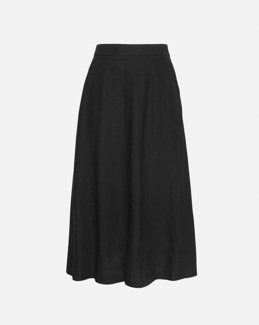 MSCHJovene Ginia High Waisted Long Skirt - Black