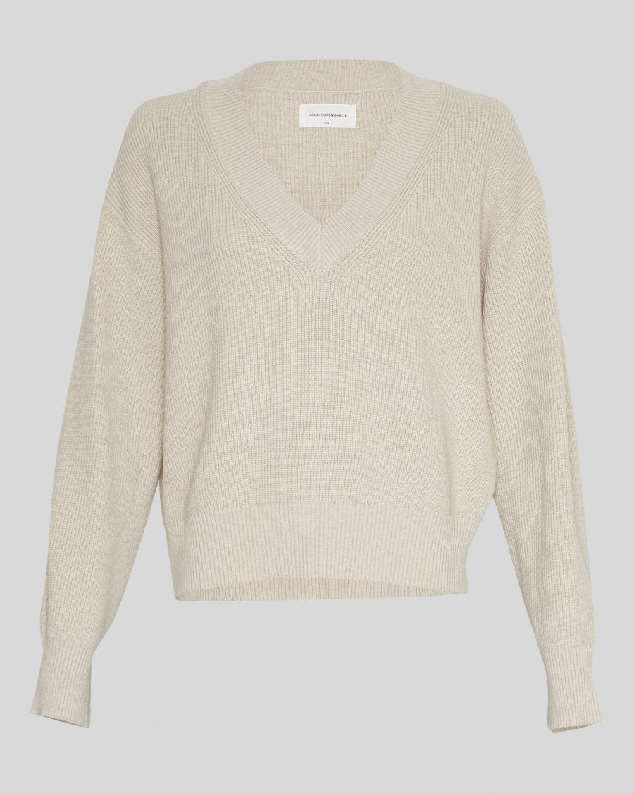 MSCHMaura Rachelle V Pullover- Oatmeal Melange