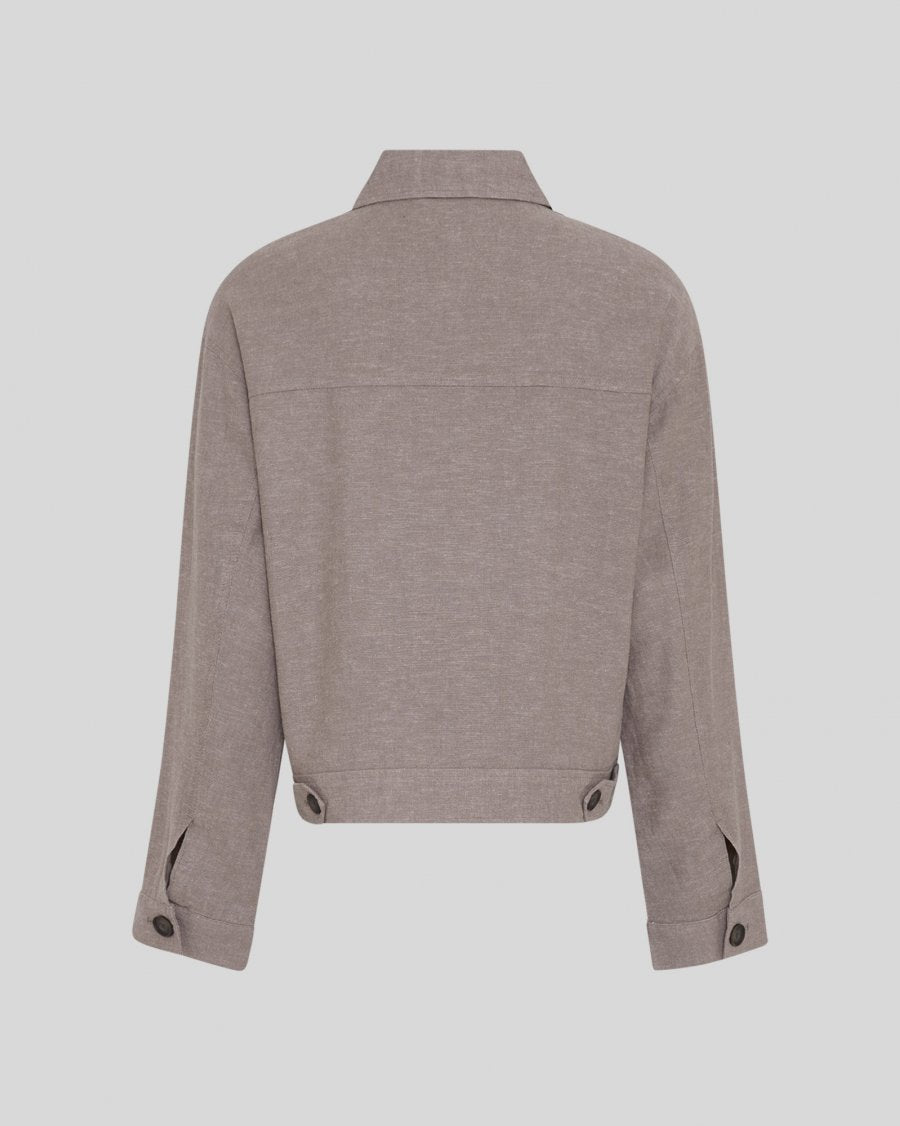 Brown jacket on a light gray background