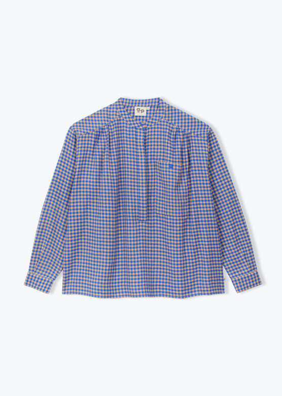Gingham Check Blouse
