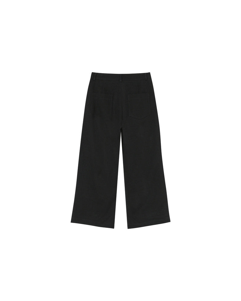 Leopold Cropped Trousers - Black
