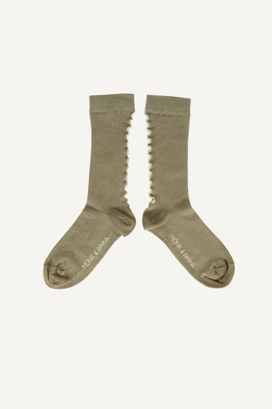 Ruffled Socks - Peridot