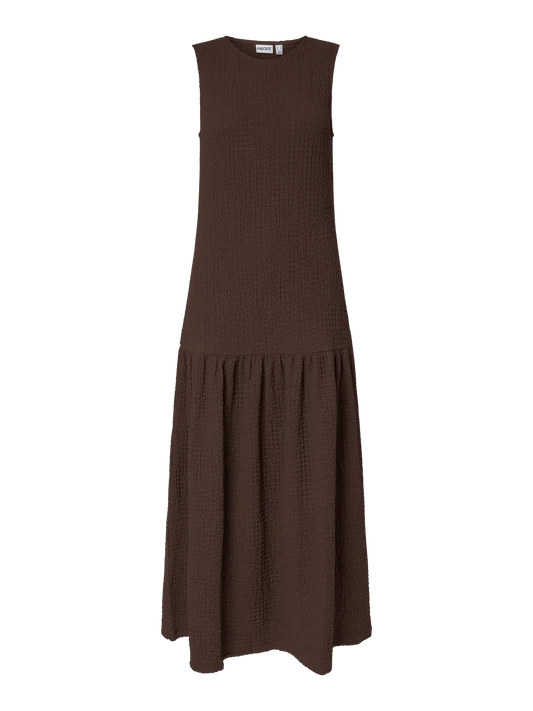 Brown dress on a white background