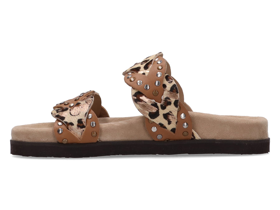 Evie Hairon Leopard Sandals