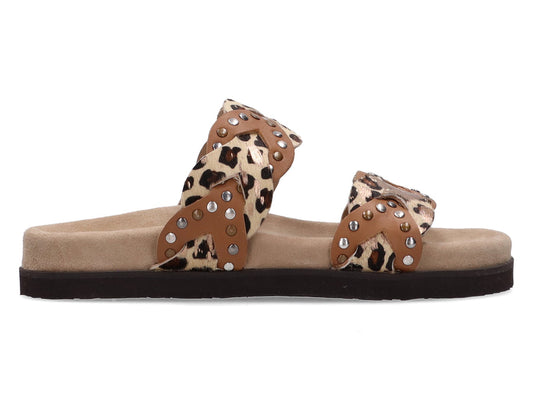 Evie Hairon Leopard Sandals