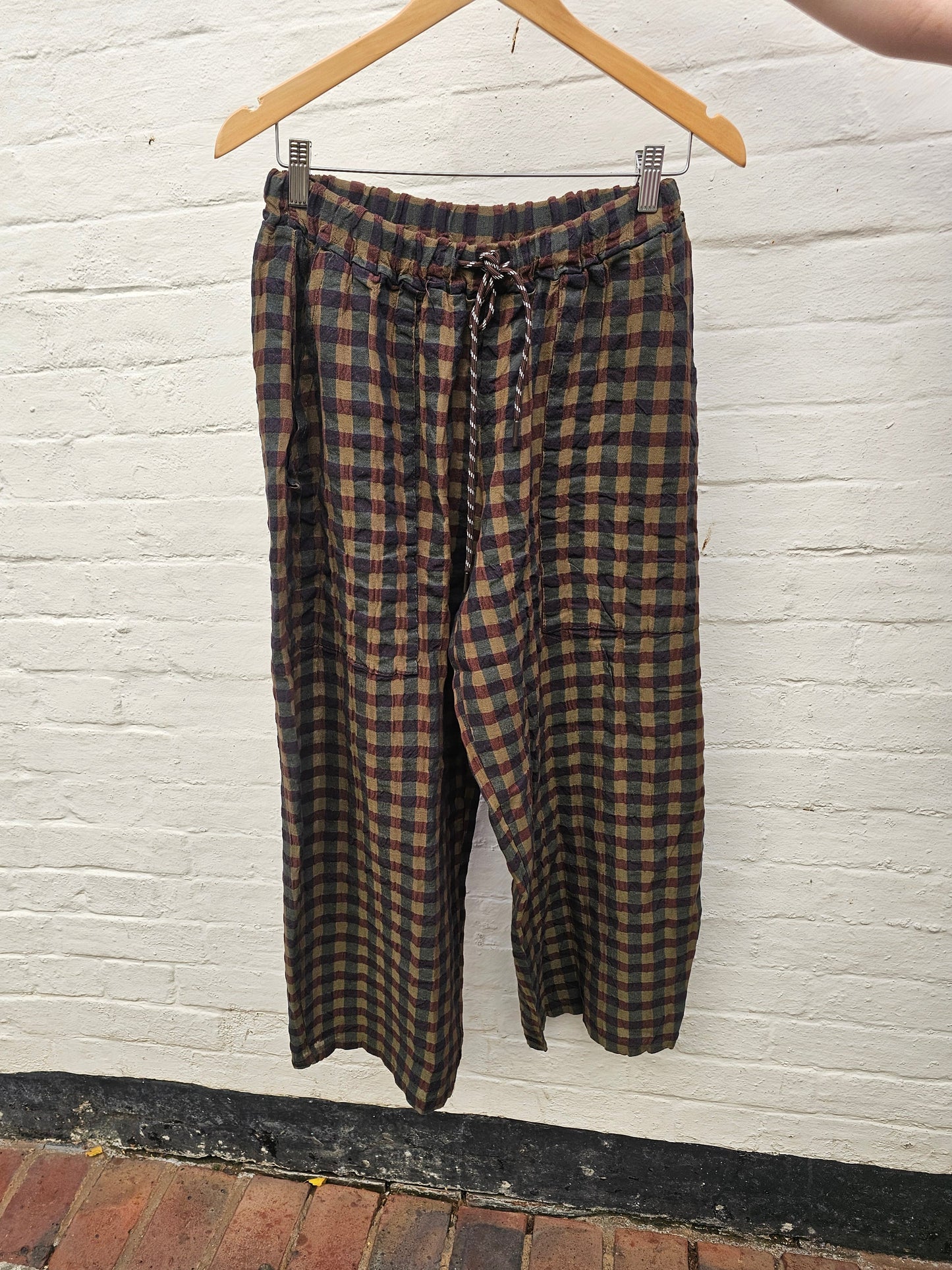 Gingham trousers - 2967 - Olive/Black
