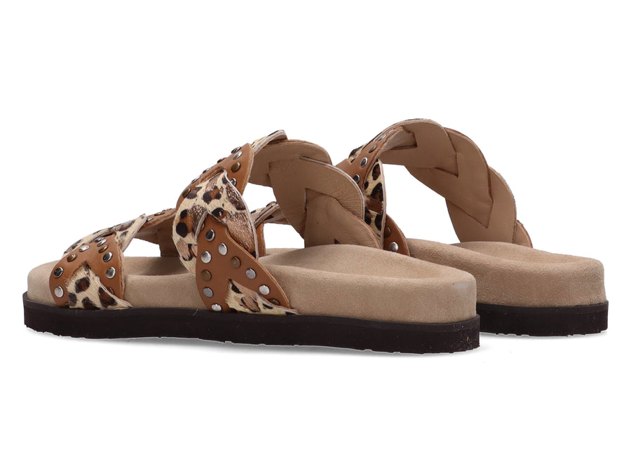Evie Hairon Leopard Sandals