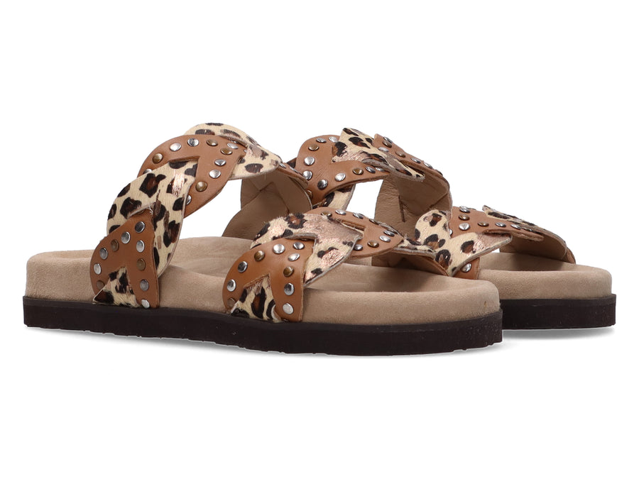Evie Hairon Leopard Sandals