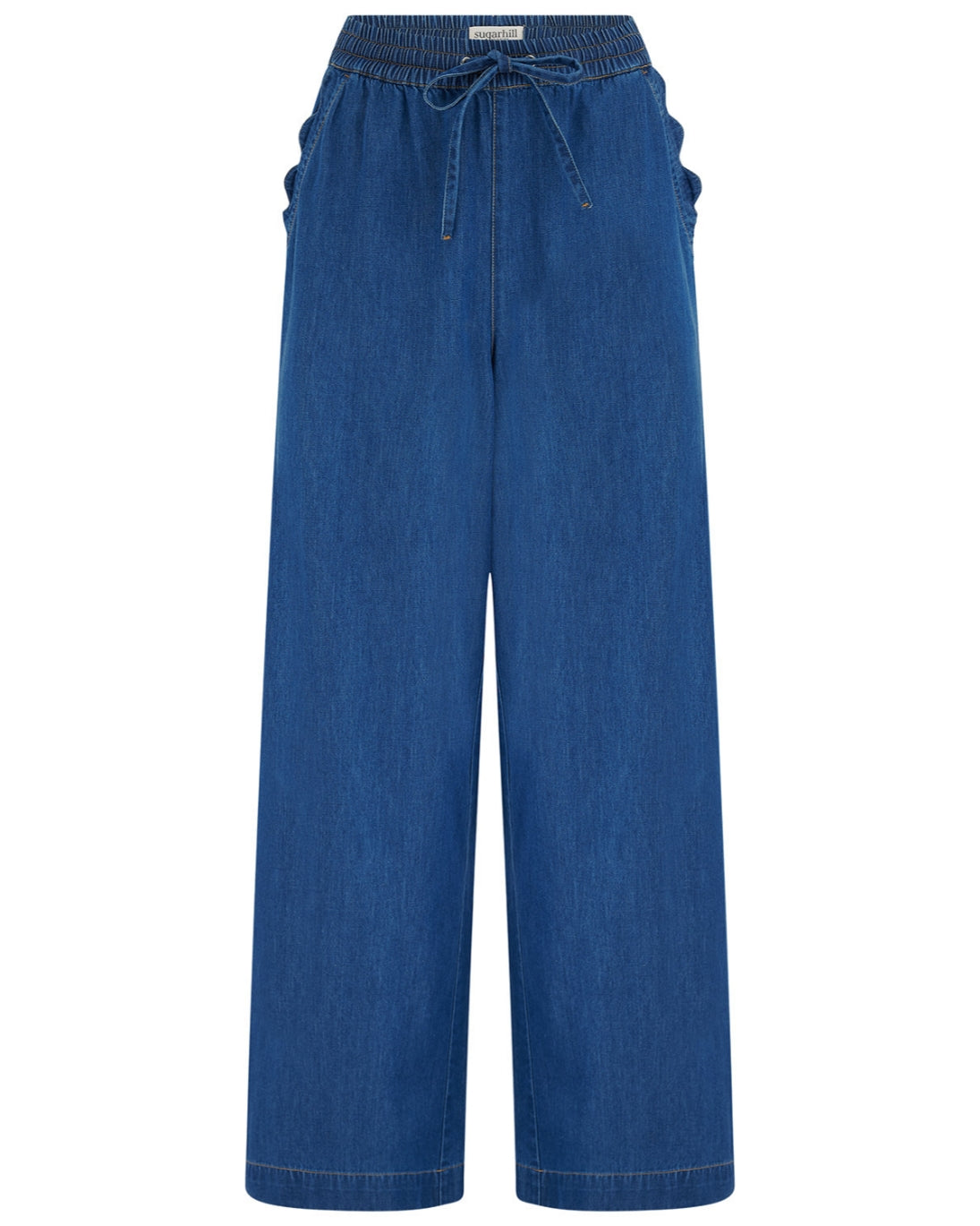 Megan Scallop trousers - deep blue denim