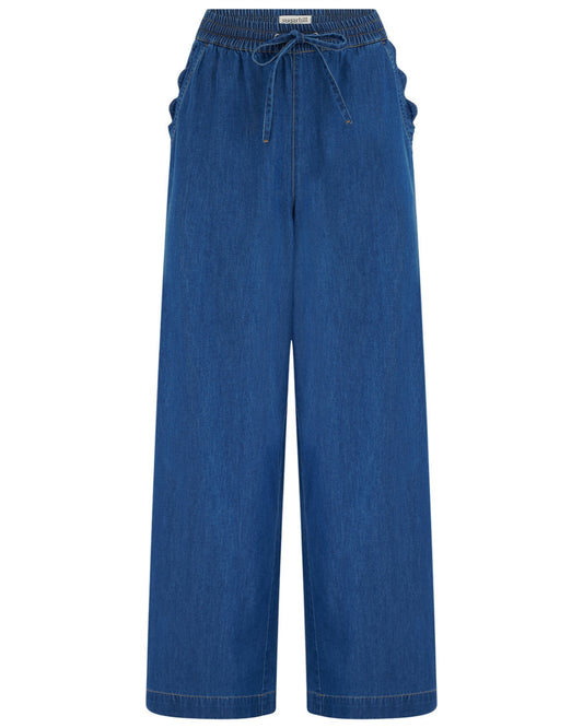 Megan Scallop trousers - deep blue denim