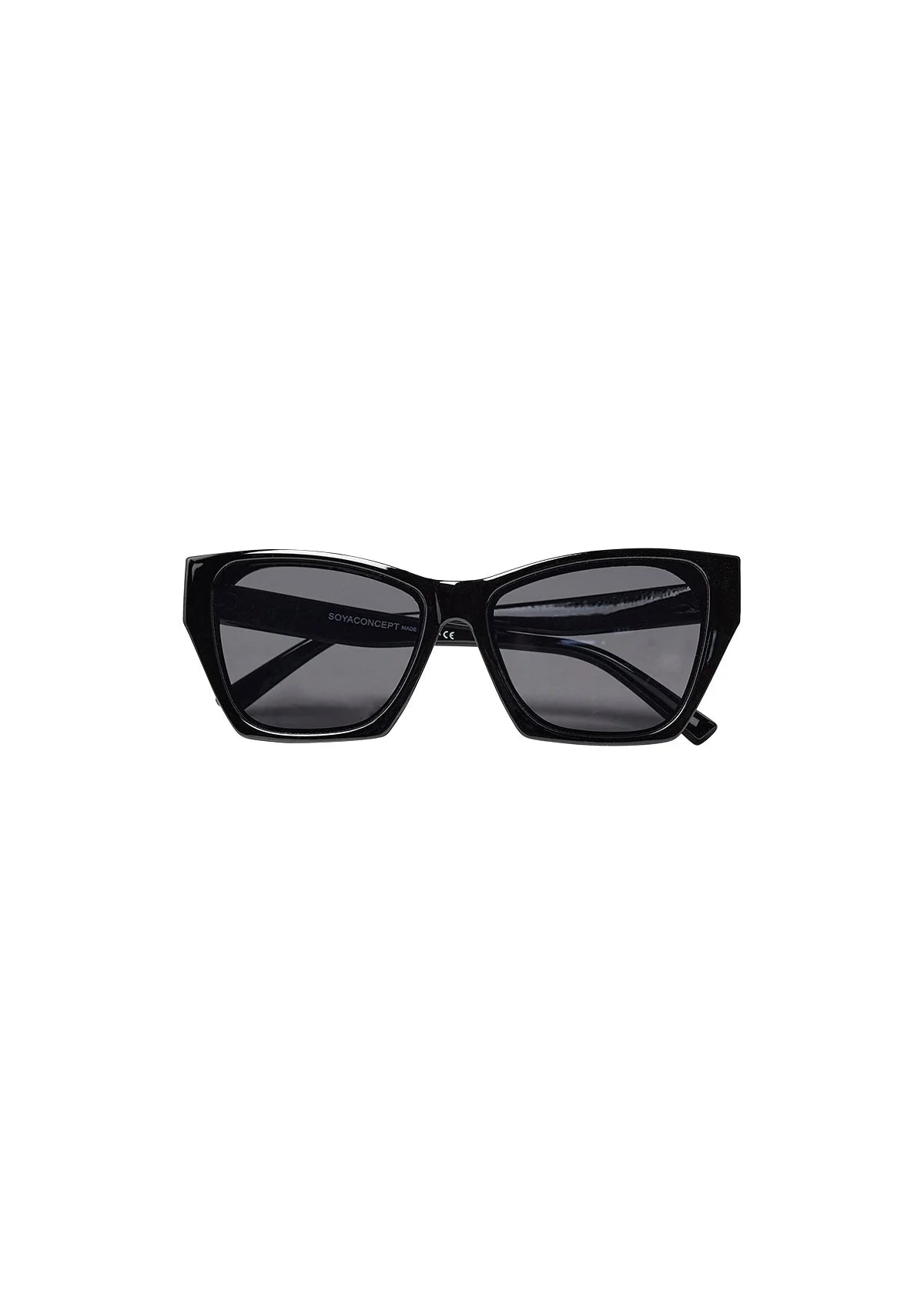 Black sunglasses on a white background