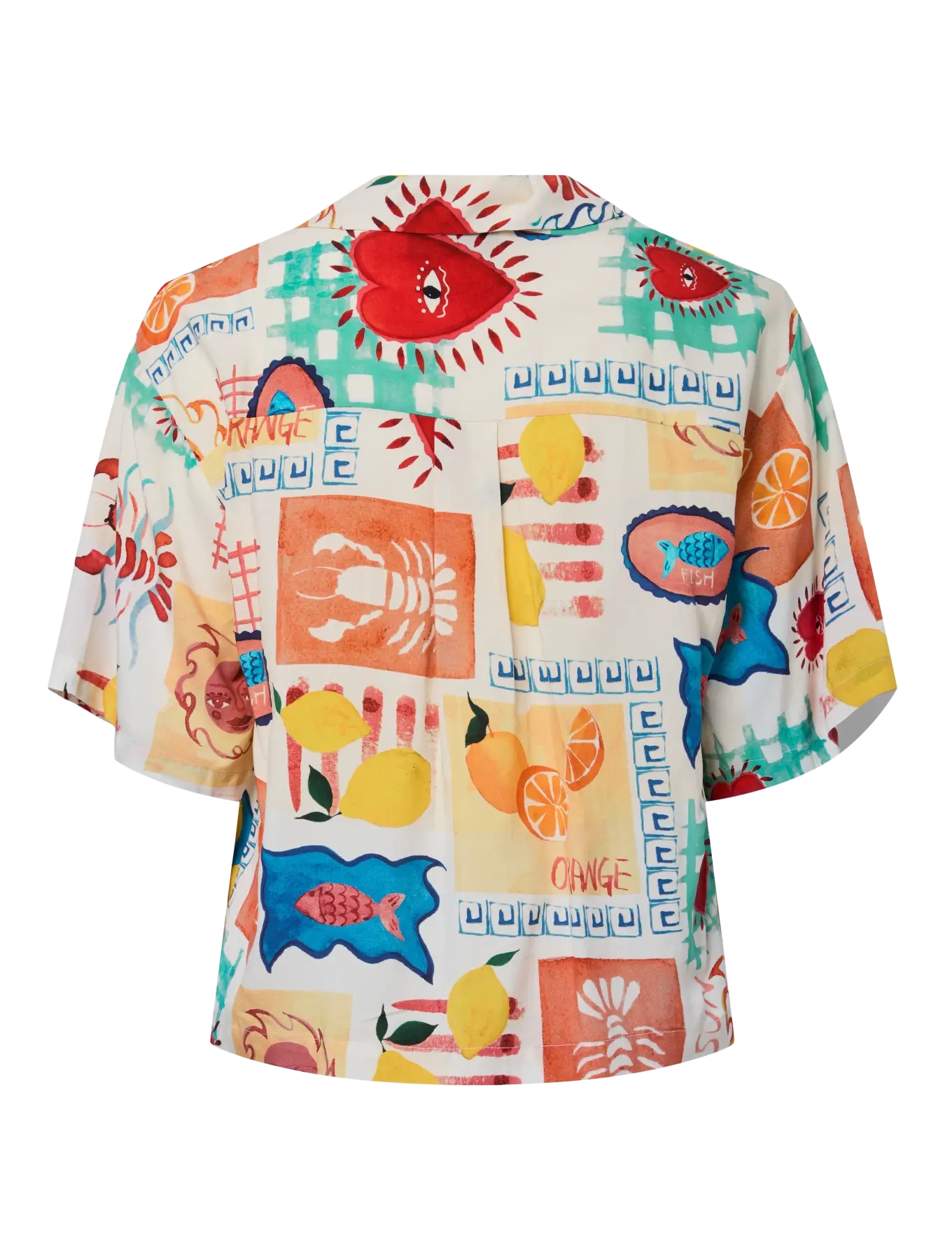 PCKlarisa Shirt-Eggnog/Heart Print