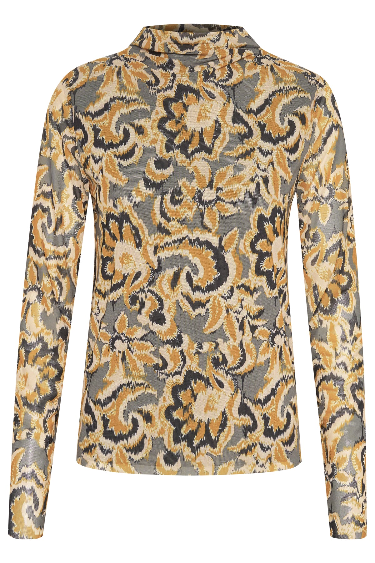 Almira Tee - Golden Brown Tapestry Print