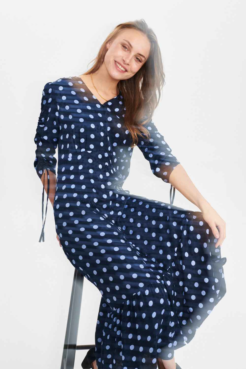 Nubell Maxi Dress - Navy Blue